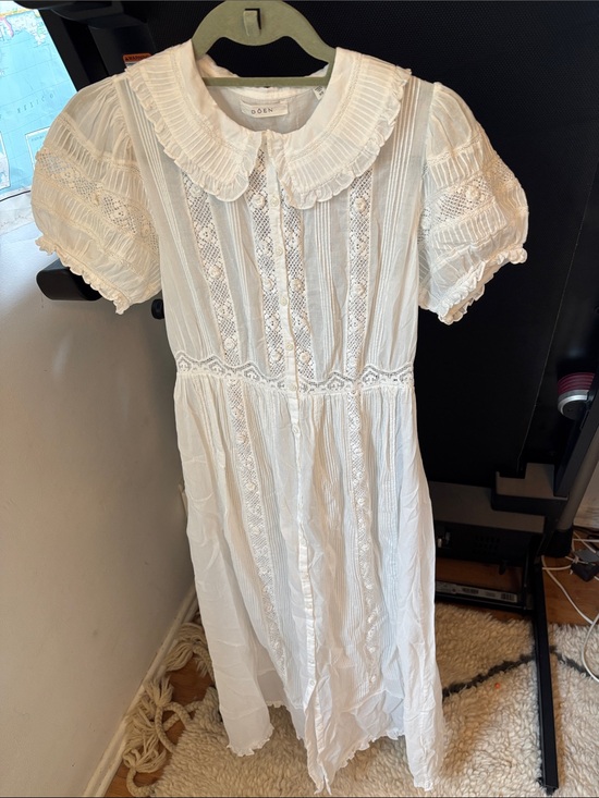 Doen Dresses & Skirts - Doen Lace-Trim Cotton Dress with Peter Pan Collar